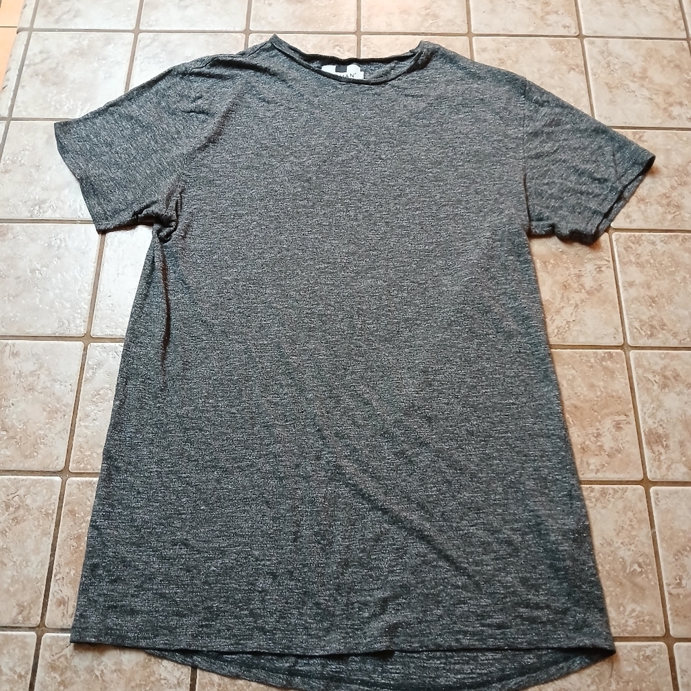 #0287 Mens Top Man Plain Gray T-Shirt To Fit Chest 36-47 Medium